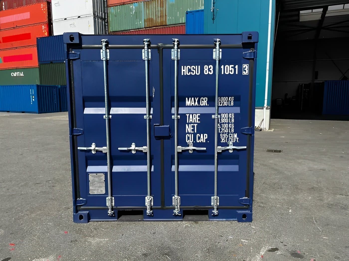 10ft Blue One Trip Shipping Container for Sale – ISO Certified - Image 2