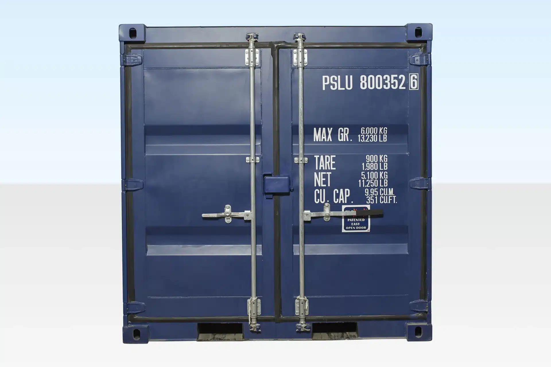10ft Blue One Trip Shipping Container for Sale – ISO Certified - Image 3