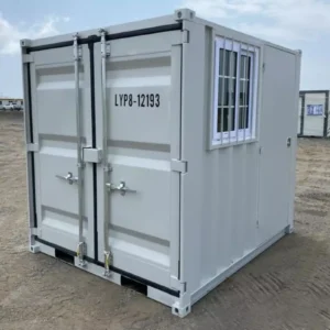 8ft Steel Shipping Container with Door & Window – Compact & Durable