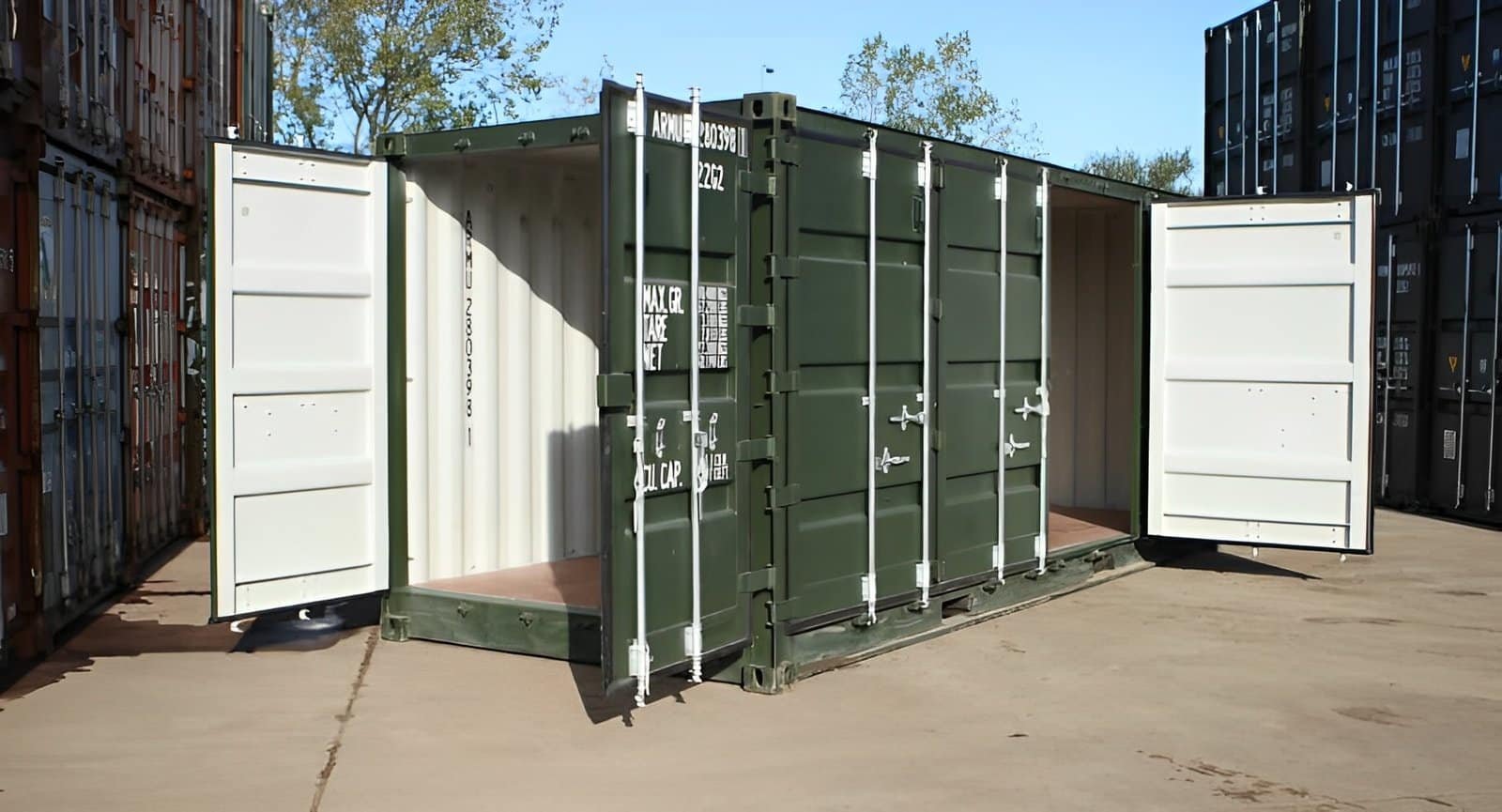 Used 20ft Open Side Shipping Container – Full Side Access Steel Storage Unit