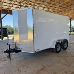 6×12 Tandem Axle White Enclosed Cargo Trailer – Collins Custom Cargo