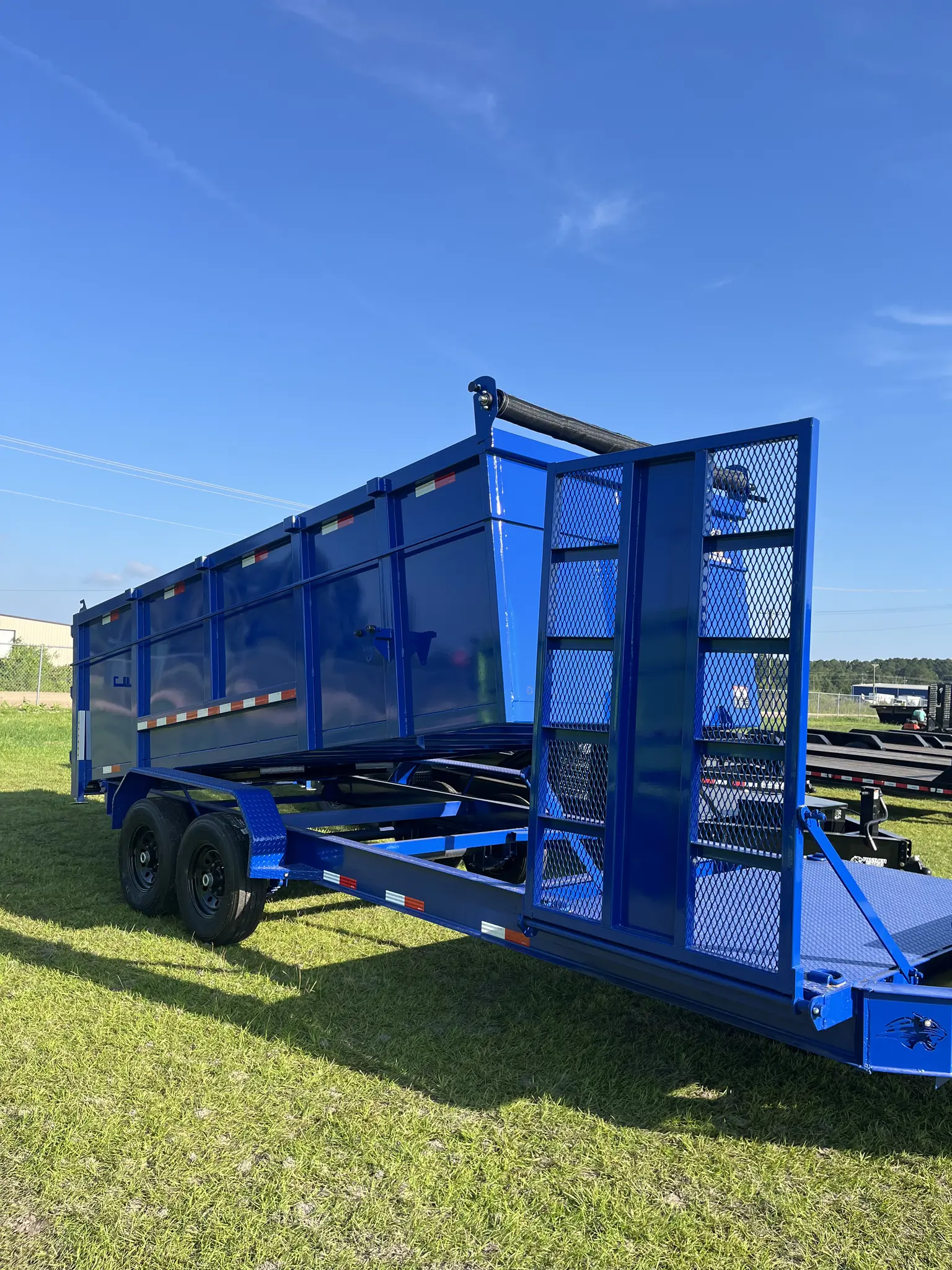 7x22TA2 Titan Pro Series Dump Trailer Royal Blue with 4ft Equipment Deck
