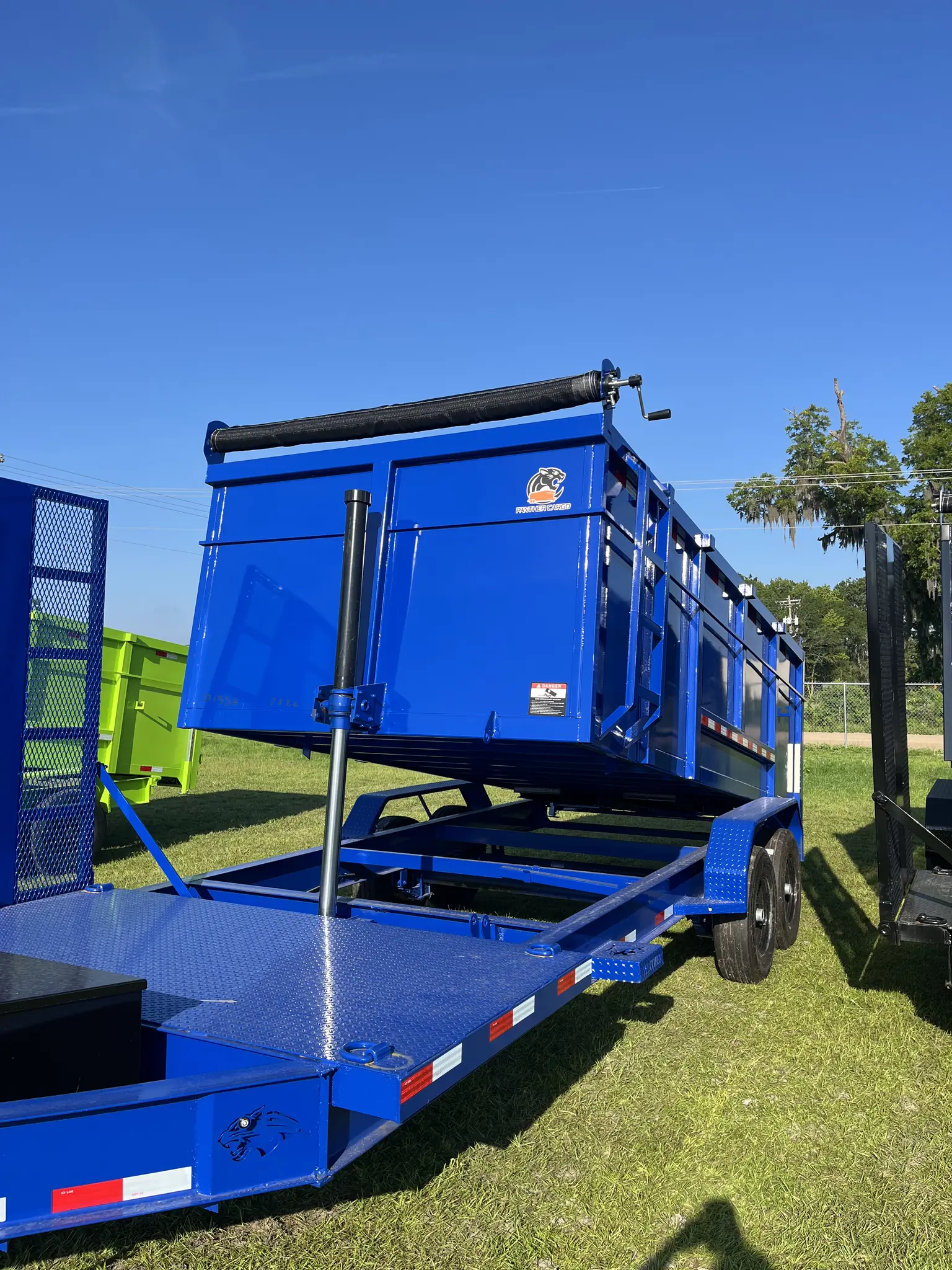 7x22TA2 Titan Pro Series Dump Trailer Royal Blue with 4ft Equipment Deck - Image 2