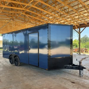 8.5x20TA2 Hook and Line Cargo Indigo Blue Blackout Race Trailer for Sale