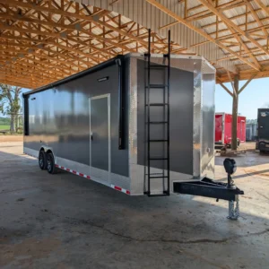 8.5x28TA2 Titanium Cargo Charcoal Fully Loaded Race Trailer for Sale