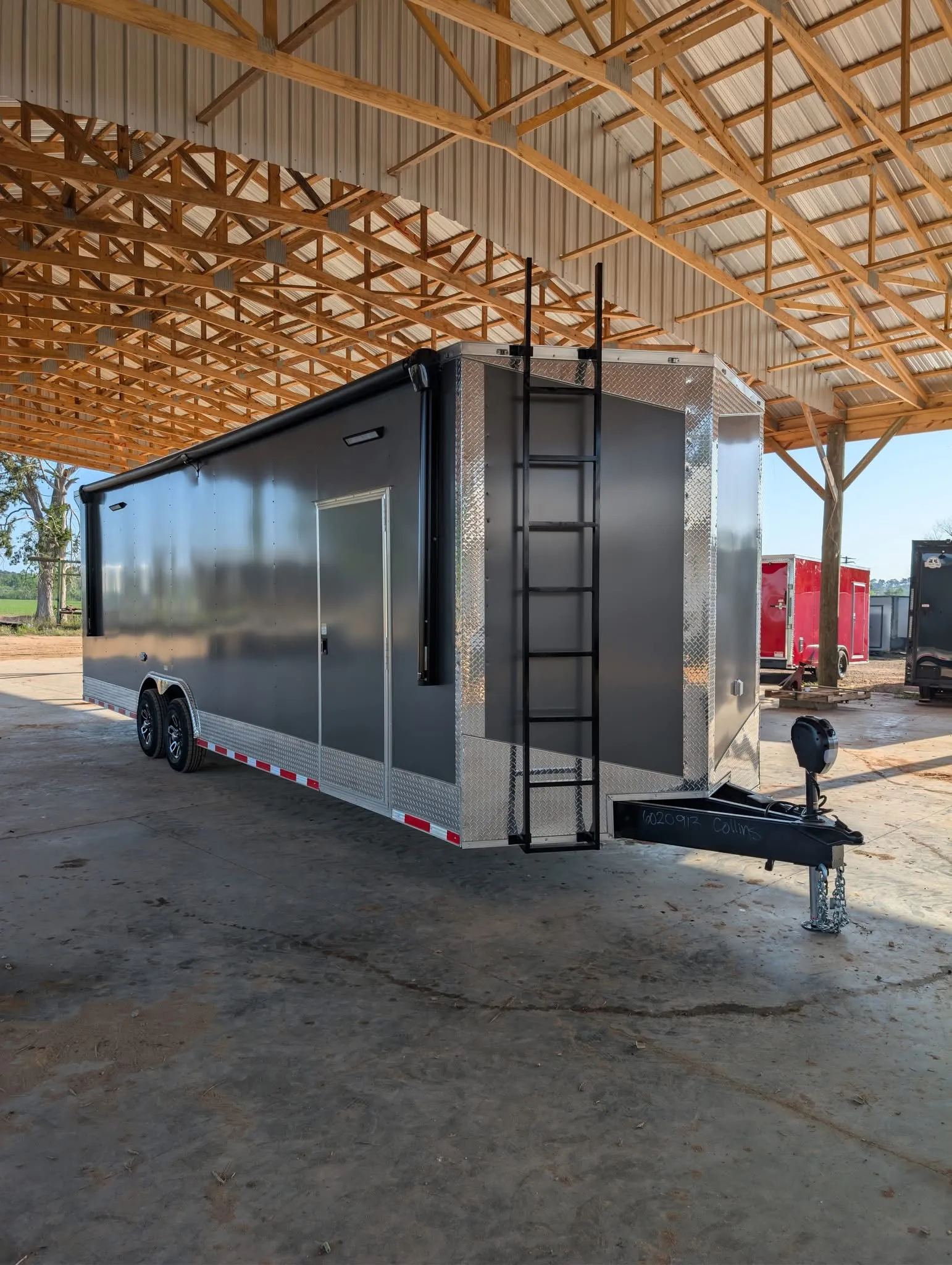 8.5x28TA2 Titanium Cargo Charcoal Fully Loaded Race Trailer for Sale