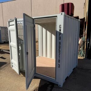 8ft Shipping Container with Side Door, Rear Door & Window