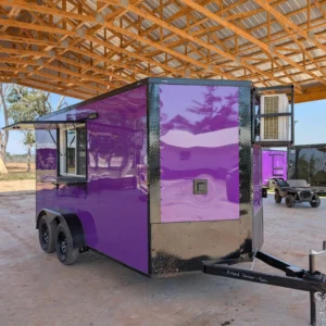 7x14TA Coast to Coast Purple Blackout Concession Trailer for Sale