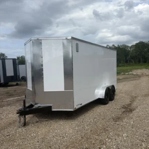 7x16TA2 Collins Custom Cargo Enclosed Cargo Trailer White