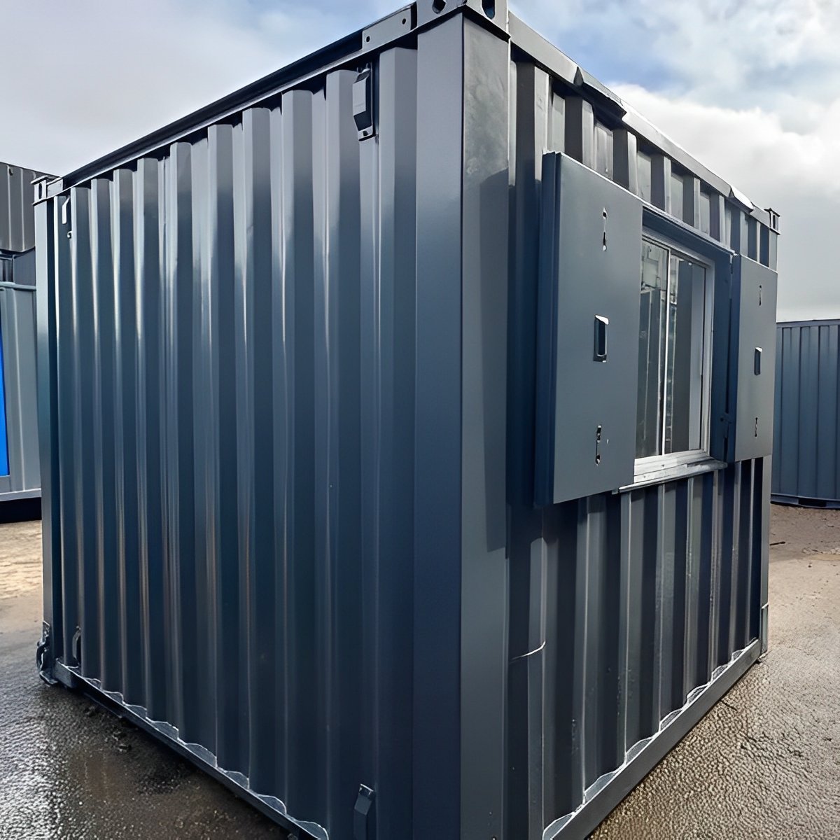 10ft x 8ft Portable Shipping Container Office – Anti-Vandal Steel Office Building - Image 5